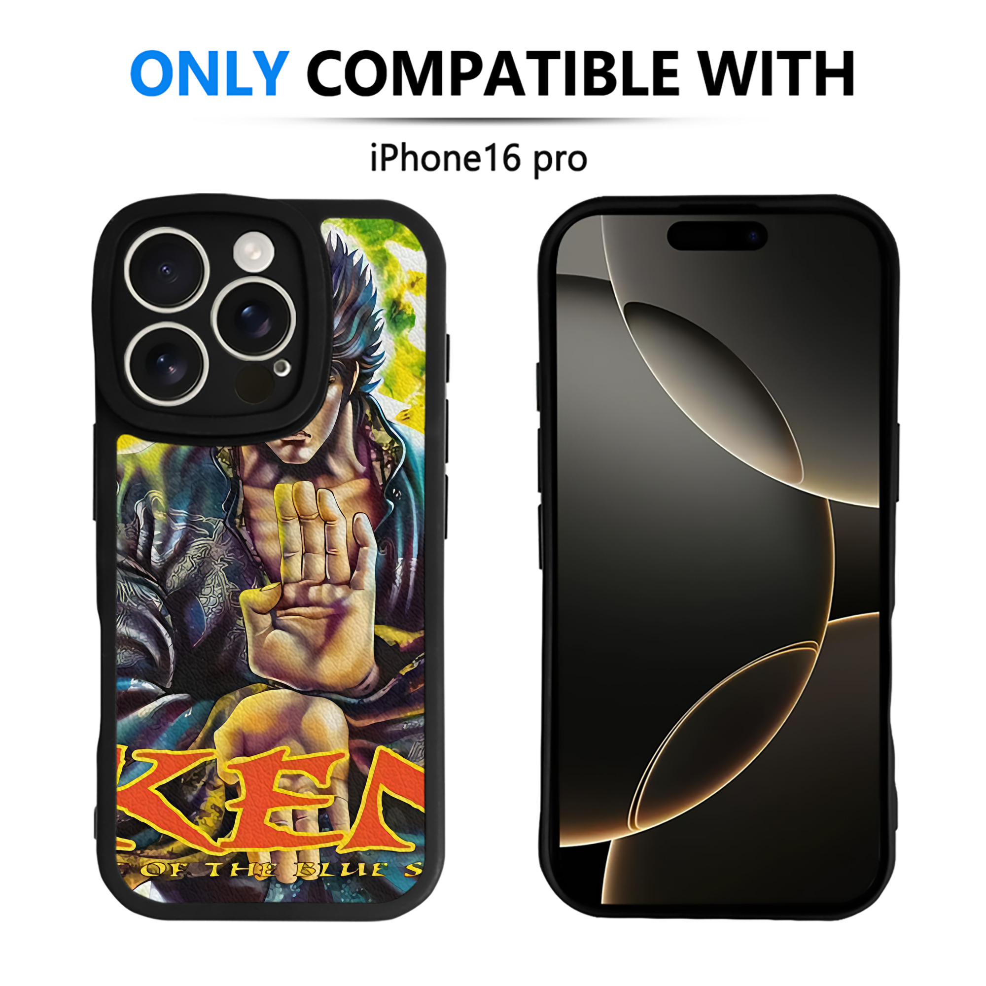 （画像用） 北斗の拳 Fist of the North Star 【iPhone 16シリーズ対応】シリコンスマホケース（レザー調） 材質：シリコン